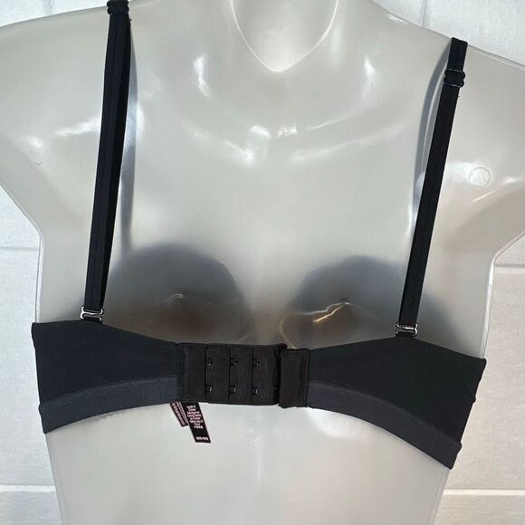 Victoria’s Secret Very Sexy Black Mesh Overlay Push-Up Bra 32D E70 - Picture 5 of 12